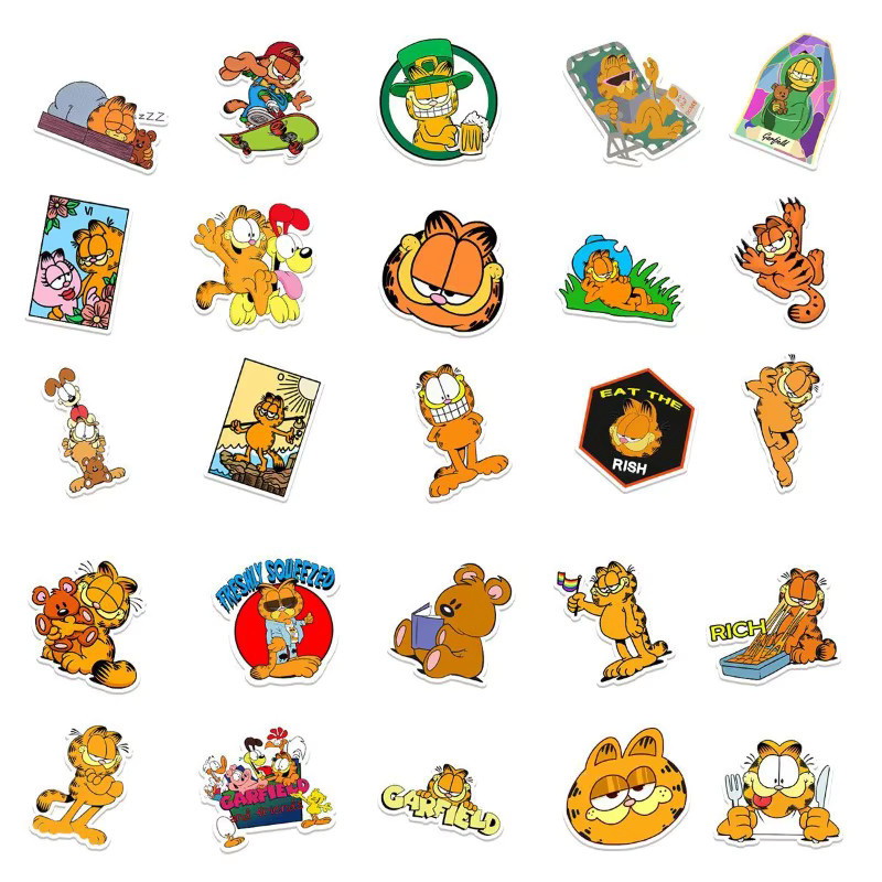 50 Stück Garfield Cartoon Graffiti Aufkleber in Multicolour für DIY Dekoration aus Papier - Bild 3