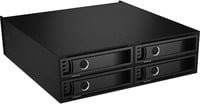 ICY BOX IB-2242U2K Einbaurahmen für 5,25 Zoll Speicherlaufwerkbehälter mit PCIe SSD Unterstützung in Schwarz - Bild 1