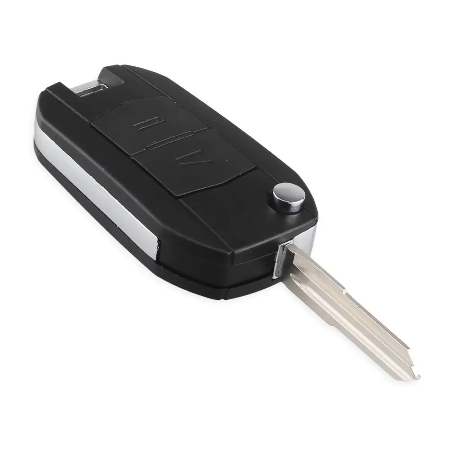Keyyou Modifizierte Flip Remote Autoschlüssel Hülle mit Anhänger für Vauxhall Opel Corsa Meriva Astra Combo Tigra Agila in Schwarz - Bild 2