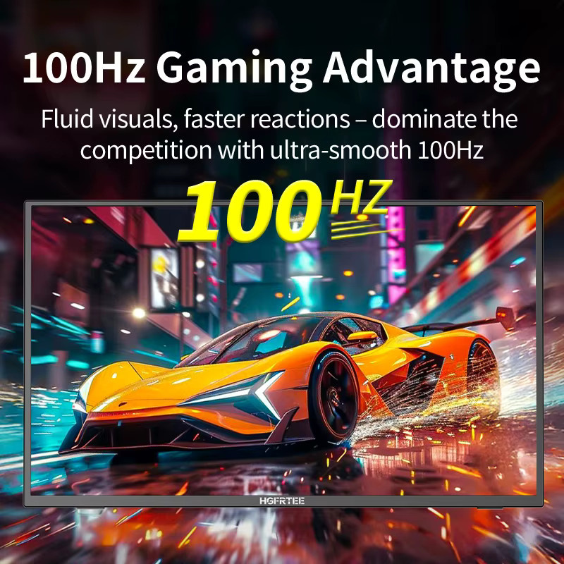 HGFRTEE Tragbarer Gaming-Monitor 21,5 Zoll FHD mit 100 Hz, USB-C und Mini HDMI, Schwarz - Bild 2