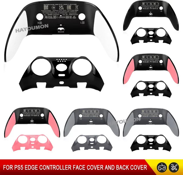 mbchips mc 2-in-1 Ersatzgehäuse für PS5 Edge Controller, rutschfeste Vorder- und Rückseite Abdeckung in Schwarz oder Weiß - Bild 1
