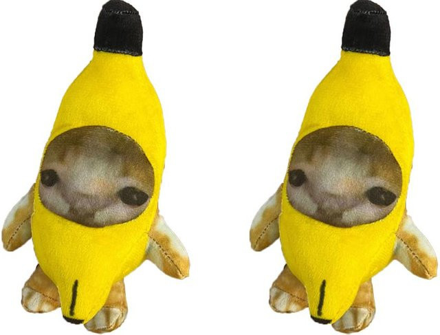 Yiran toy Banane Katze Puppe Anhänger, Plüsch / Textil, mit Sound, ab 3 Jahren - Bild 1