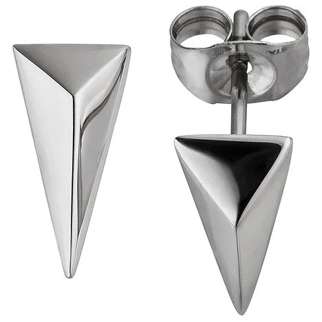 Colfem Ohrstecker dreieckig, Edelstahl, Unisex - Bild 1