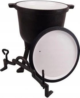 Emailierter Gusseisen-Kessel Rossner 5 l - Bild 1