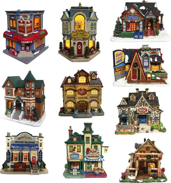 Lemax Keramik Hausfigur als bunte Miniatur-Dekoration für Halloween und Weihnachten - Bild 1