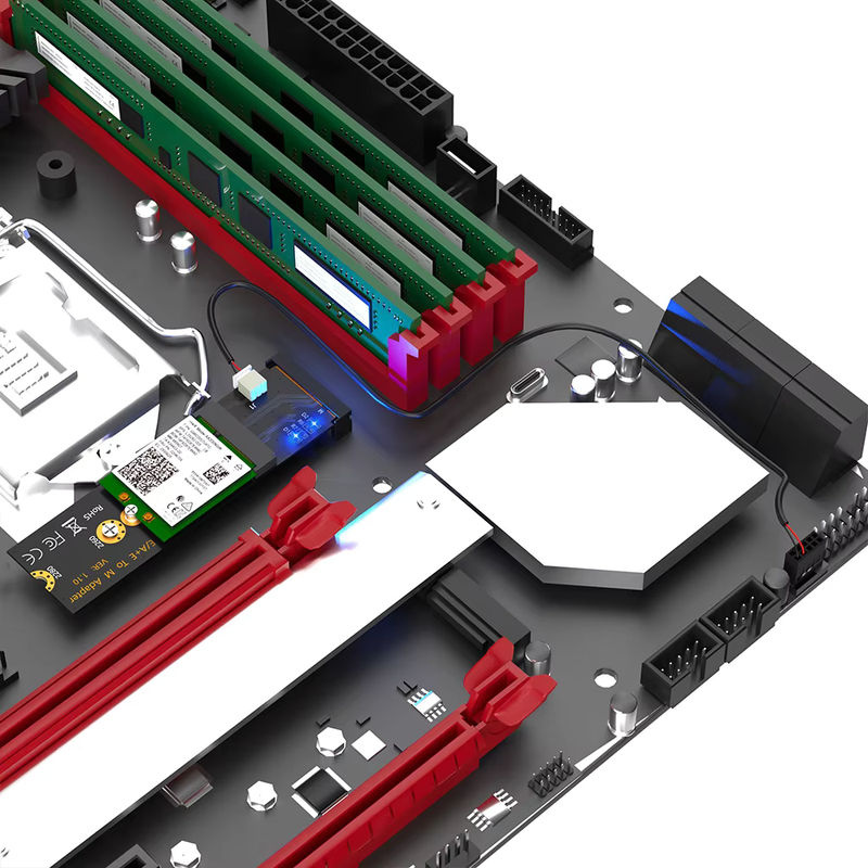 T.F.SKYWINDINTL M.2 Key M Adapterkarte für WiFi und Bluetooth Module Intel AX200 AX201 AX210 8260 8265 9260 in Schwarz - Bild 5