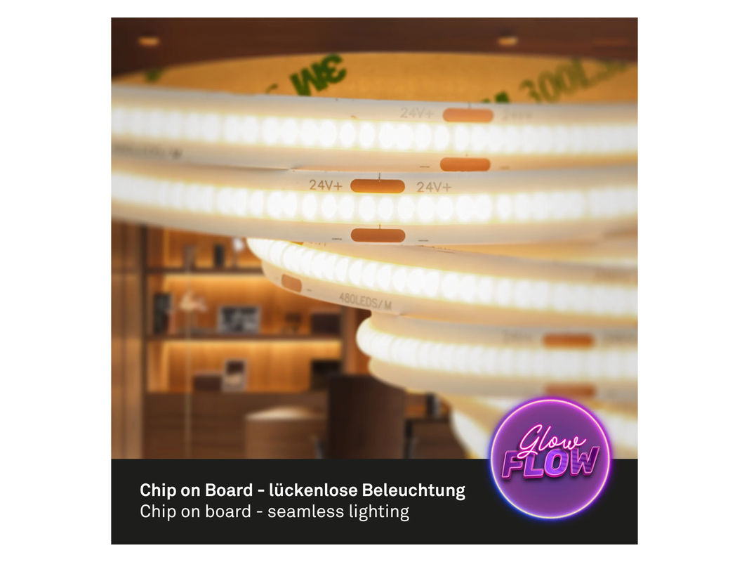 Brilo COB LED-Strip Warmweiß 3.000 K, selbstklebend und kürzbar, Weiß, 3 m - Bild 3