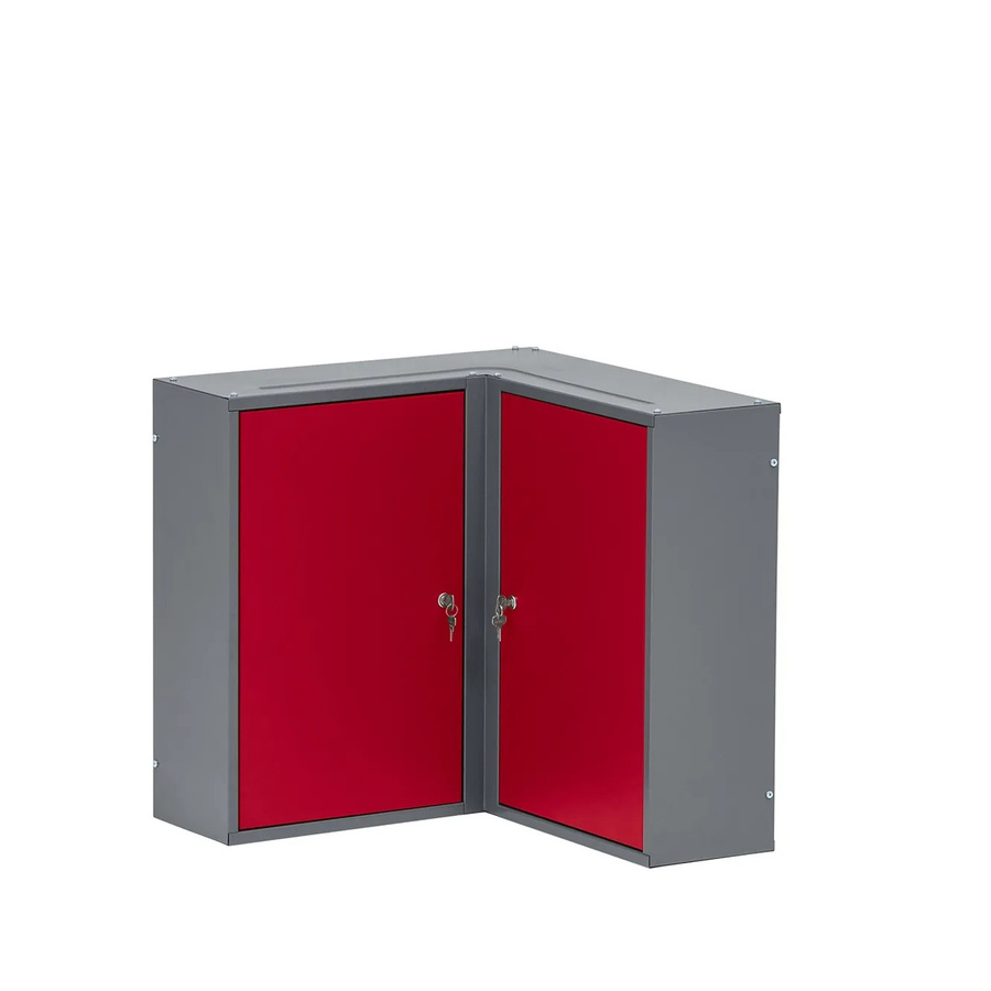 Küpper Eck-Hängeschrank 2-Türig mit 4 Fachböden, Dunkelrot, B/T/H: 60 x 60 x 20 cm - Bild 2