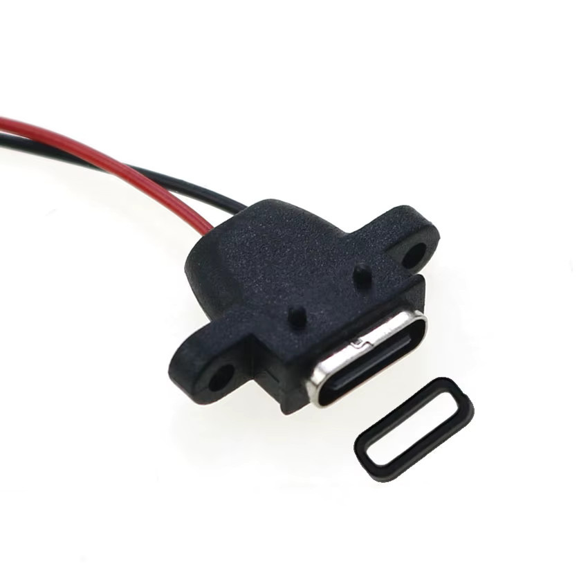 Cltgxdd Wasserdichter USB-Typ-C-Ladeanschluss in Schwarz mit MX1.25 PH2.0 XH2.54 Port - Bild 2