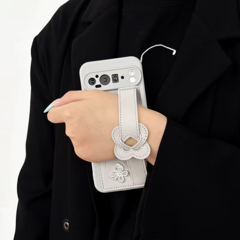 Silikon Handyhülle mit Handgelenkband und Flip Wallet Tasche für Motorola Moto Edge 70 60 50 Fusion 60S 40 NEO 50 Pro 60 Stylus E15 in Blau - Bild 5