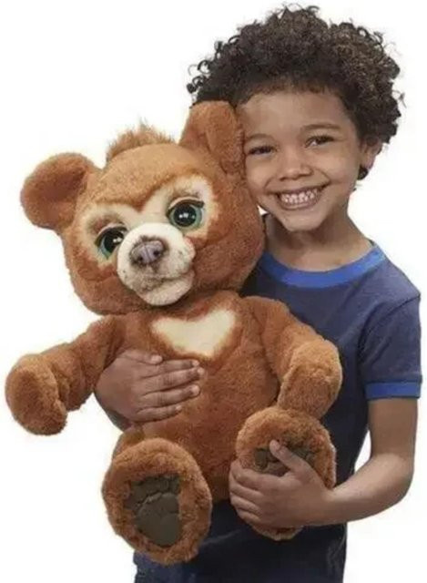 BC Pet Supplies Teddybär Plüschtier, Neugieriger Bär, beige, 25cm - Bild 1