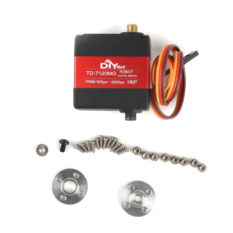 Stemedu TD-7120MG Digital Servo, Metall, Schwarz - Bild 2
