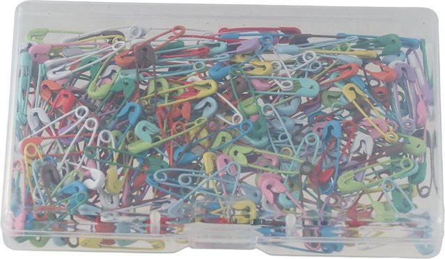 250 Stück Mini Sicherheitsnadeln aus Metall in Multicolor, 19 mm für Nähen und Handwerk - Bild 1