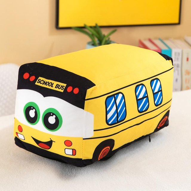 Kidsly Fahrzeug Bus Auto Plüsch Spielzeug, gelb, 35cm - Bild 1