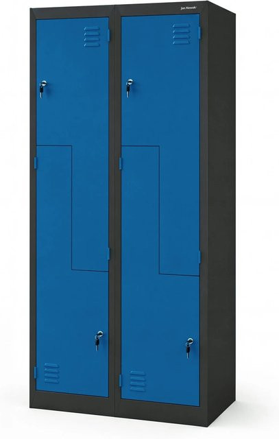 JAN NOWAK Kleiderschrank JULIA in L-Form Anthrazit-Blau H: 185 cm, B: 80 cm, T: 40 cm - Bild 1