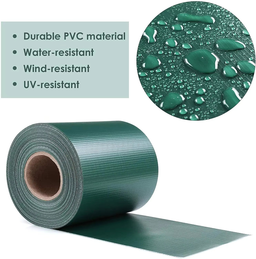 Sichtschutzstreifen für Gartenzaun aus PVC in Grau, Rolle für Doppelstangenzaun, Breite: 19 cm, Länge: 50 m - Bild 4