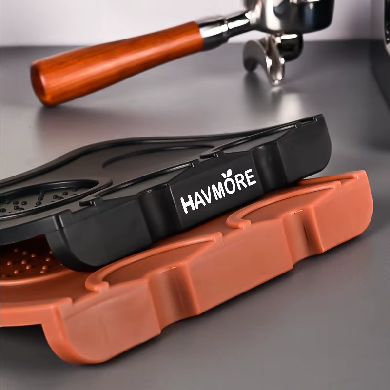 EAKOERS Espresso Kaffee Tamping Matte aus Silikon in Schwarz oder Braun, rutschfeste Tamper Matte für Kaffee - Bild 2
