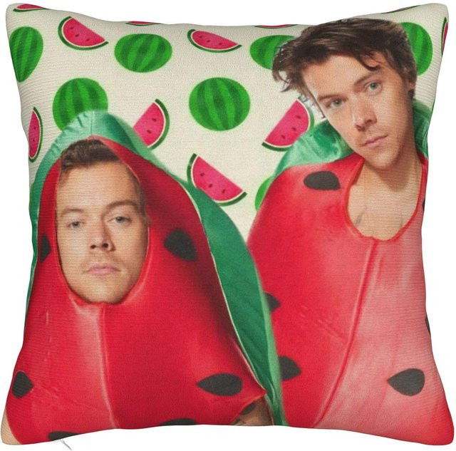 JMG Clothing Harrys Styles Kissenbezug aus Polyester mit Grafikprint, quadratisch, Multicolour, B/B/B: 40 x 40 cm - Bild 1