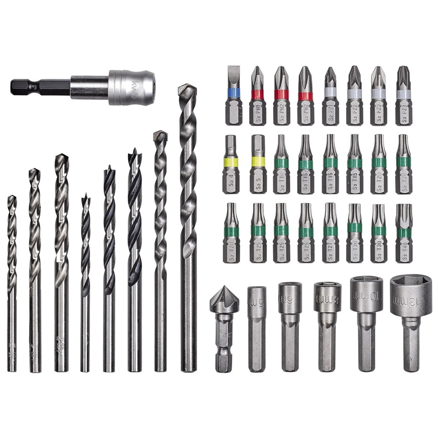 Einhell Bit-Bohrer-Set 39-teilig in L-Box, Schwarz-Rot - Bild 3