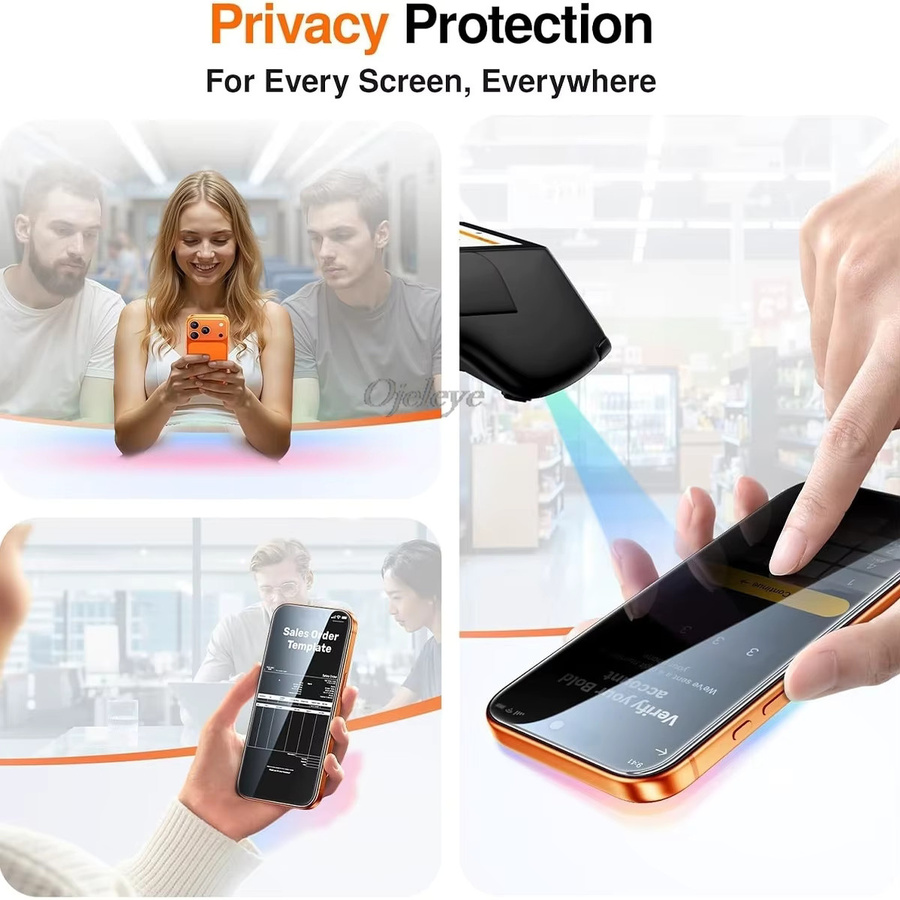 Xiaomi Redmi Note Sichtschutzfolie aus gehärtetem Glas Anti-Spy Transparent - Bild 3
