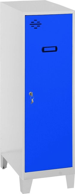 PROREGAL Schließfachschrank AMEGO Spind mit Standfüßen und Fachboden, Blau-Grau, H: 101,5 cm, B: 30 cm, T: 50 cm - Bild 1