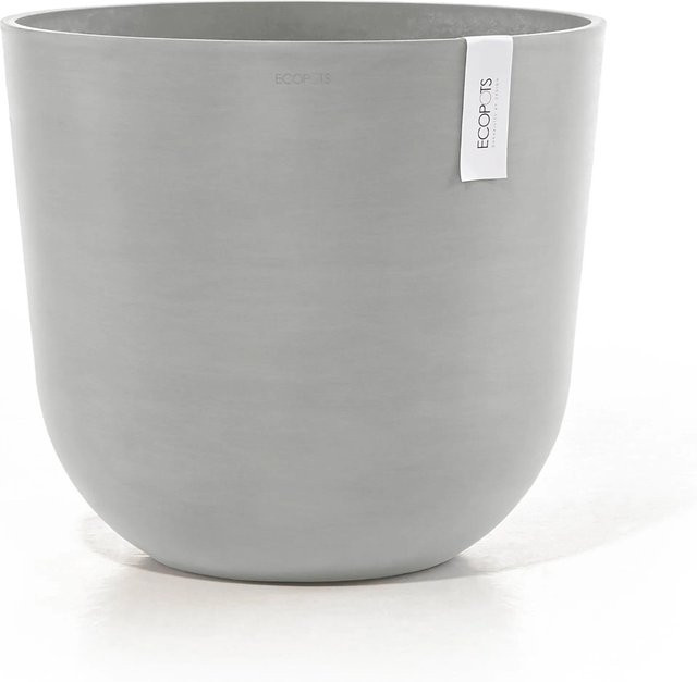Ecopots Pflanztopf Oslo rund Weißgrau B: 45 cm, T: 39,2 cm, H: 39,2 cm - Bild 1