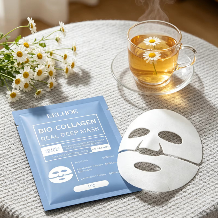 EELHOE Bio-Kollagen-Maske, Feuchtigkeitsspendend, für trockene Haut - Bild 5