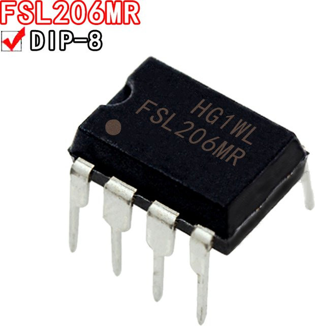 Si Tai&SH FSL206MR FSL206 LCD Power Management Chip IC in DIP8, Schwarz, 5 Stück - Bild 1