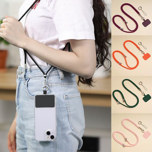 Universelles Umhängeband für Halsketten mit Clip in Blau, verstellbares langes Hängeseil und Anti-Verlust-Lanyard-Zubehör für Mobiltelefone - Bild 1