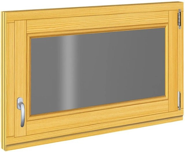 Roro Holzfenster Fichte in Braun und Beige, Typ Drehen-Kipp, Breite: 98 cm, Höhe: 58 cm - Bild 1