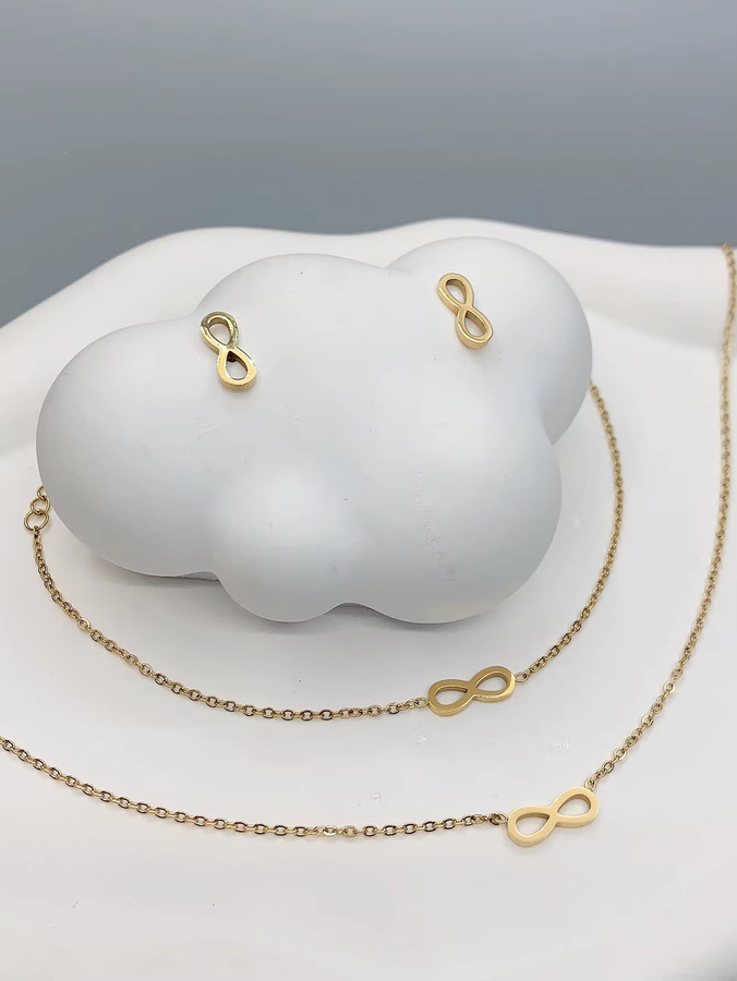 Schmuck-Set 4-teilig, 18 Karat vergoldeter Edelstahl, Gold, Damen - Bild 3