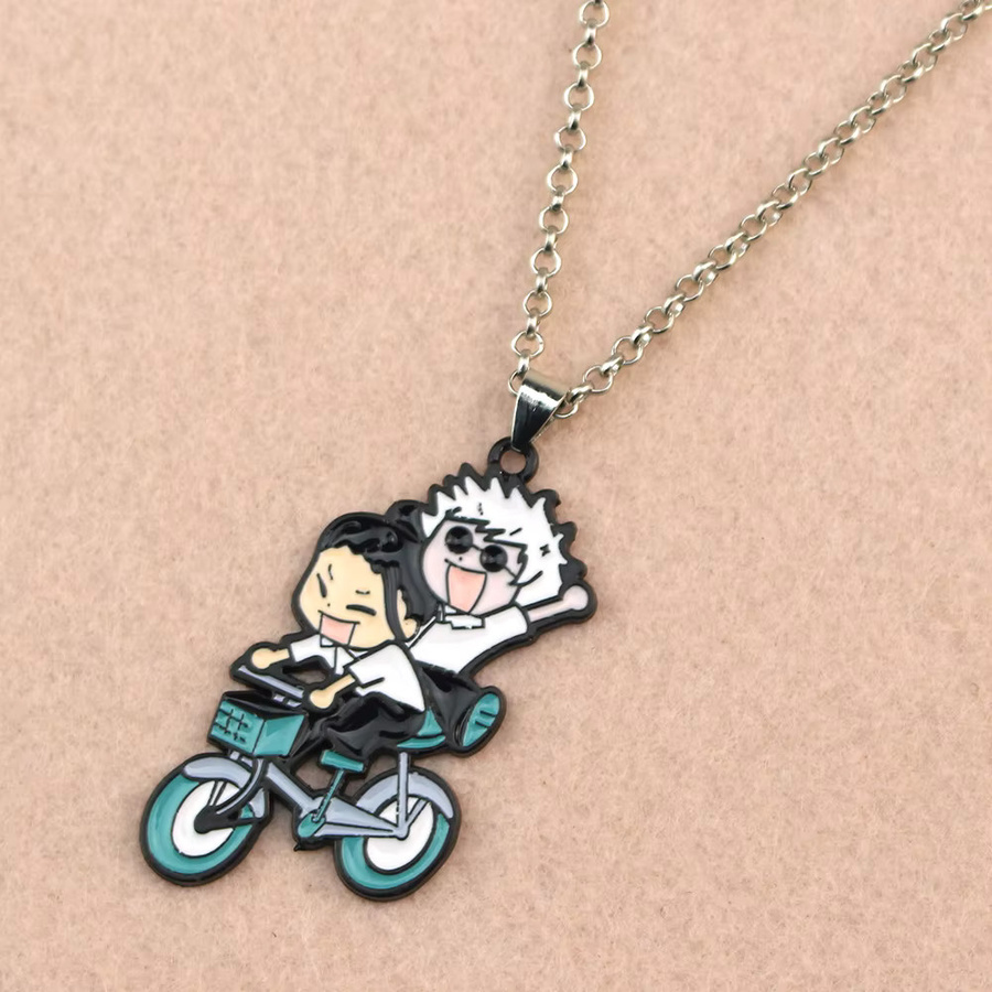 YUMEI Halskette, Anime Jujutsu Kaisen, Gojo Satoru Geto Suguru, Bunt, Silber, Unisex - Bild 2