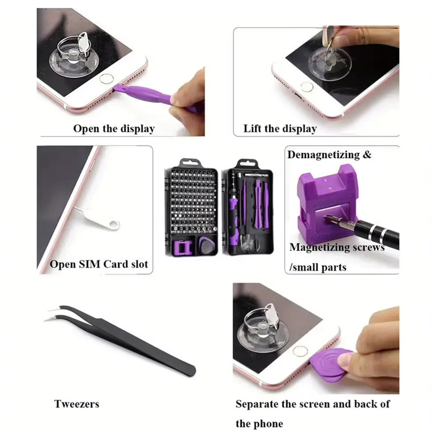Aleekit 115-in-1 Magnetischer Schraubendreher-Satz Präzises Multi-Handwerkzeug Set mit Torx und Sechskant für professionelle Reparaturen - Bild 2