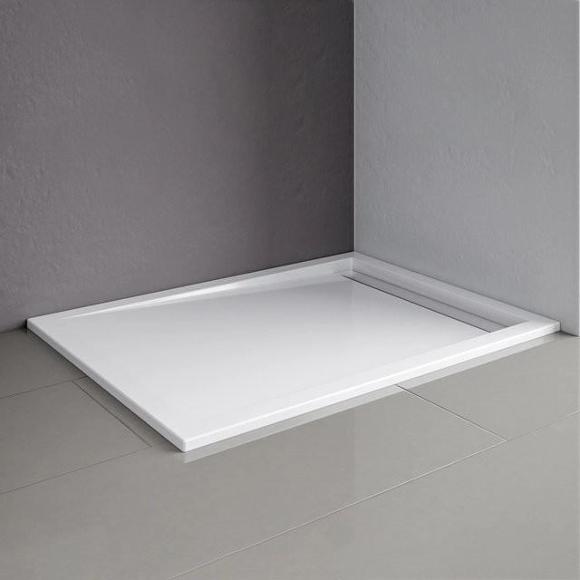 Schulte Duschwannen-Set Extraflach Rechteck Alpinweiß B/T: 160 x 90 cm - Bild 1