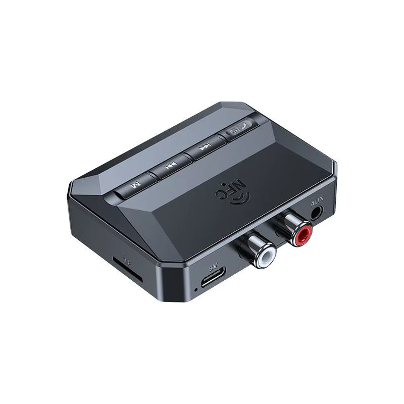 VAORLO NFC Bluetooth Audio-Empfänger in Schwarz mit RCA, 3,5mm AUX und USB für Auto-Kit und Lautsprecher inklusive Mikrofon sowie U-Disk und TF-Karten-Wiedergabe - Bild 7