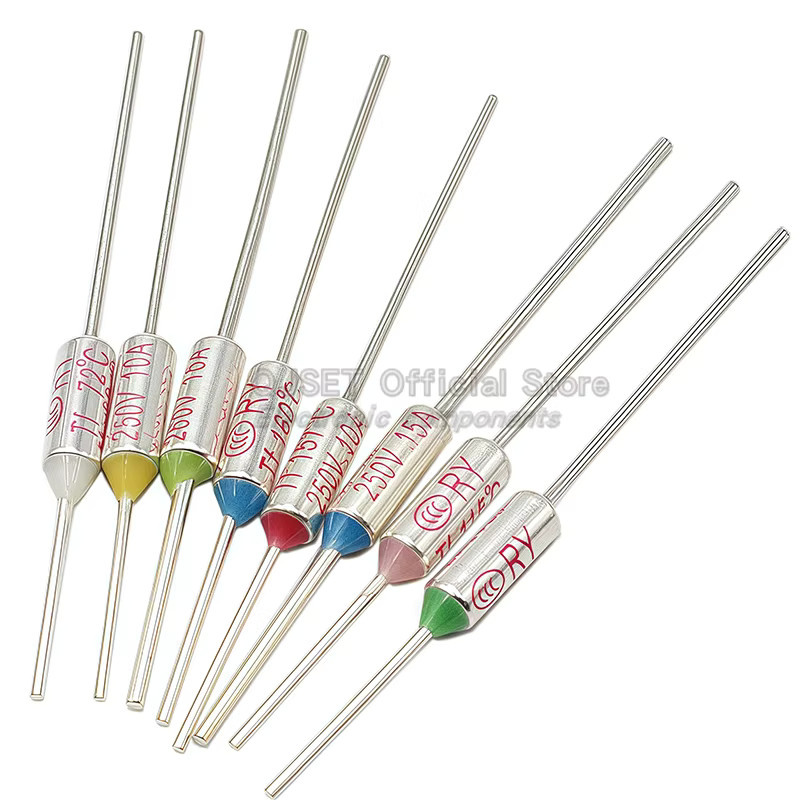 10 Stück TF Thermosicherungen RY Set mit verschiedenen Temperaturen von 72C bis 300C, 10A 15A 250V - Bild 2