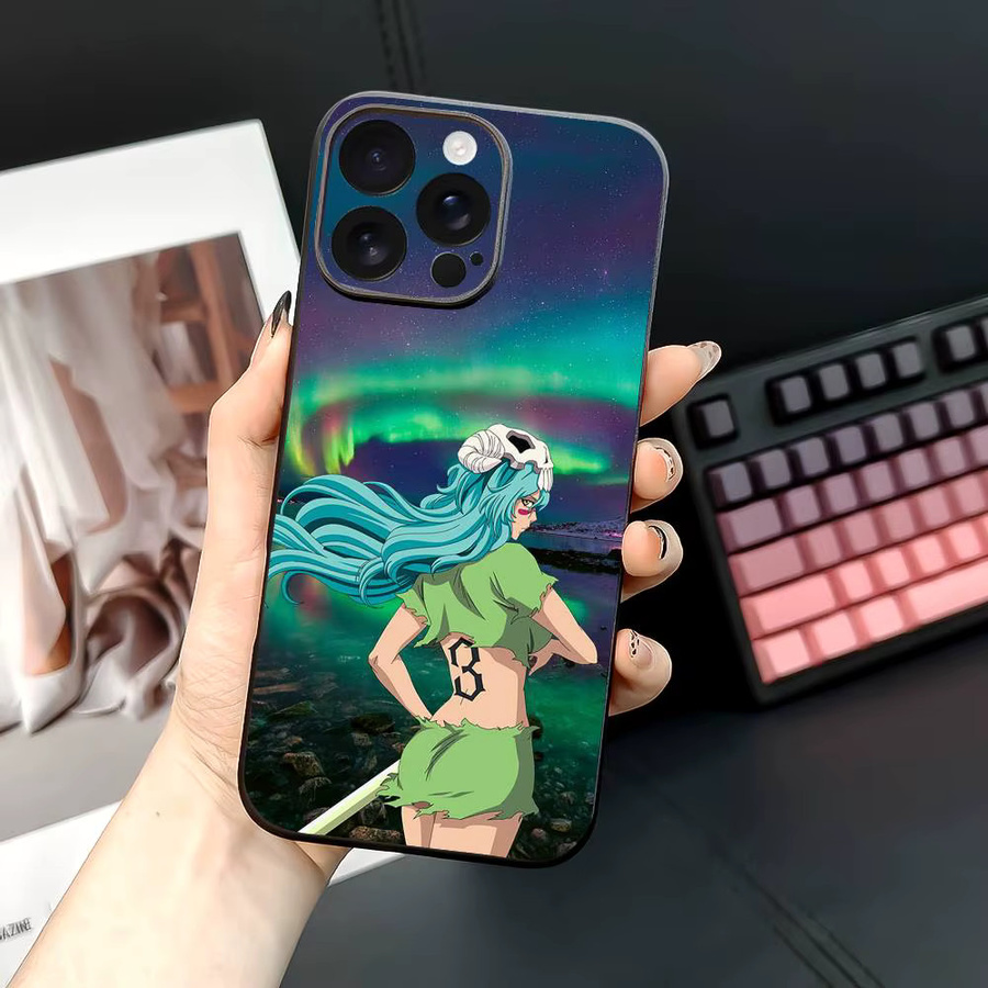 Nelliel B-Bleach Anime Handyhülle aus weichem TPU für dein iPhone (Modelle: 11, 12, 13, 14, 15, 16 Pro Max Plus Mini), Multicolor - Bild 3