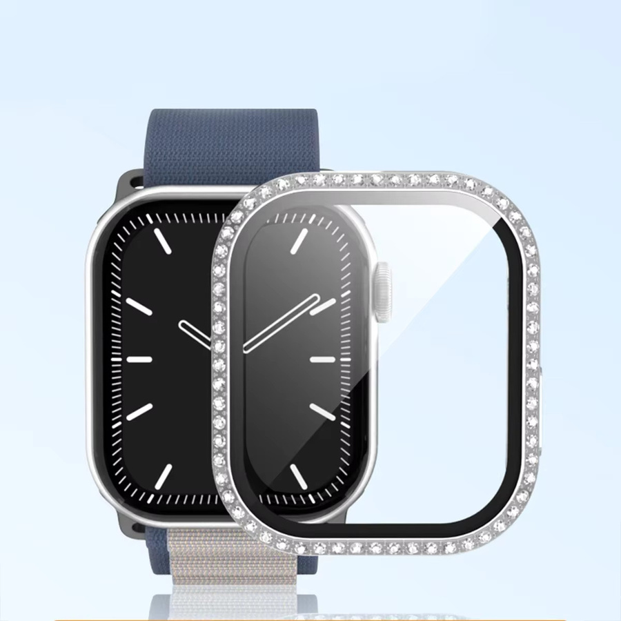 FancyWrist Uhrenzubehör, Abdeckung für Apple Watch 11 10, 42 mm 46 mm, Diamant-Hart-PC-Stoßstange, Displayschutzfolie - Bild 1