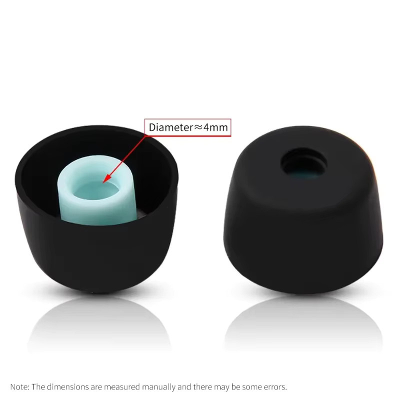 6 Stück Silikon-Ohrstöpsel für Sony In-Ear Kopfhörer WF-1000XM5 1000XM4 1000XM3 MDR XBA OnePlus Buds in Schwarz - Bild 4