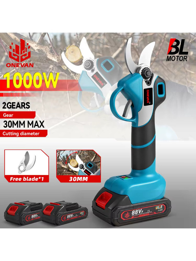 Bürstenlose elektrische Gartenschere mit 1000W und 30mm Schneidkapazität für Makita LXT Akkus in Blau - Bild 6