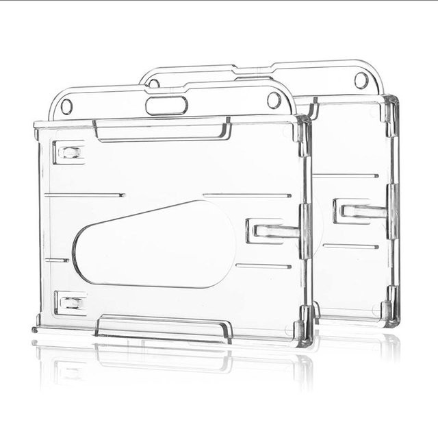 Transparente Ausweishalter aus Kunststoff mit Kreditschutz und harter Hülle - Bild 1