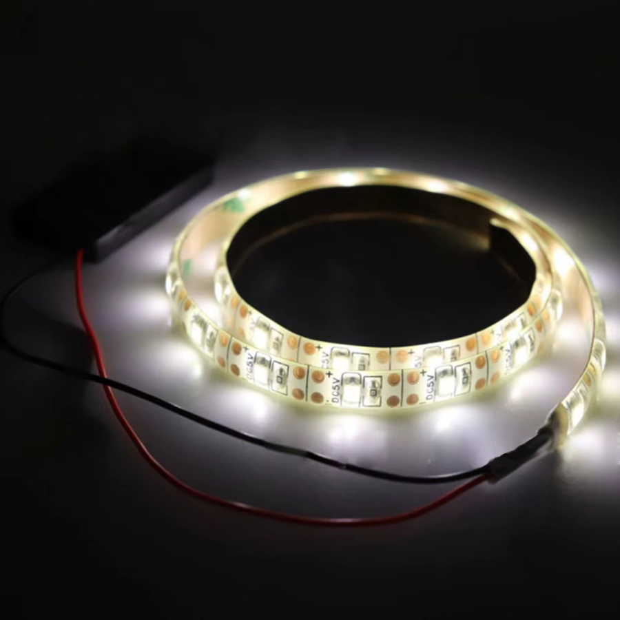 RGBCW LED-Streifen 2835 SMD mit Warmweiß, Wasserdichtes flexibles LED-Band mit Knopfbatterie 3V DC, 60 LED/m, Breite: 8 mm - Bild 4