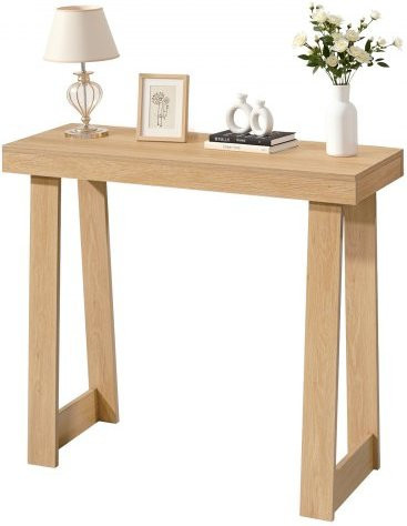 VEVOR Konsole Modern Minimalist aus Mehrschichtplatten, Rechteckiger Konsolentisch für Flur, Schlafzimmer oder Wohnzimmer, Farbe: Braun, B/T/H: 81,0 x 91,5 x 30,5 cm - Bild 1