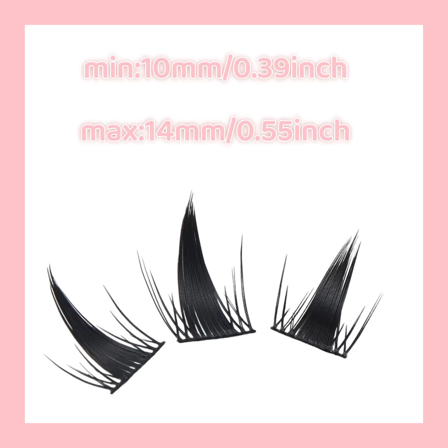 Wide Eyelash Clusters Wimpernbüschel, Black, Glänzend, Unisex - Bild 5