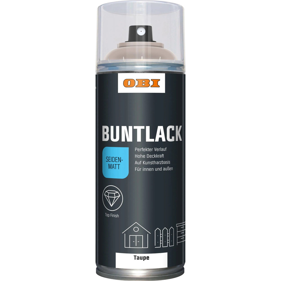 OBI Buntlack Spray LH Taupe Beige seidenmatt 400 ml - Bild 2