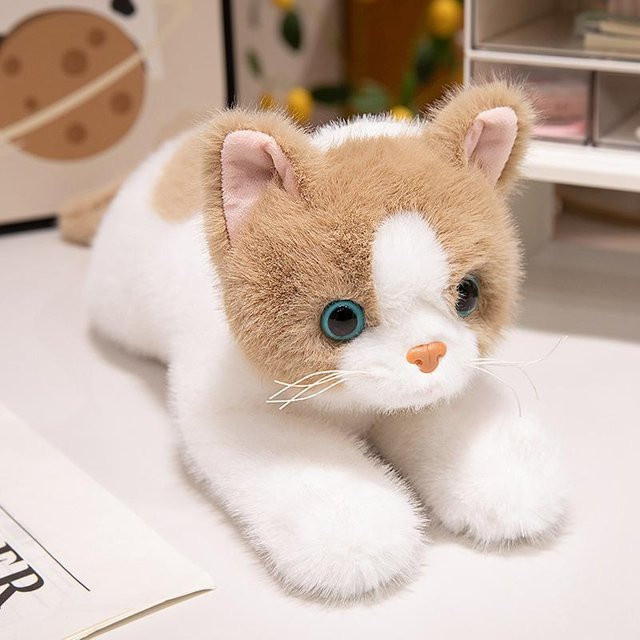 Linyi toy Niedliche Simulations-Stoffpuppenkatze, Plüschtiere, hellbraun - Bild 1