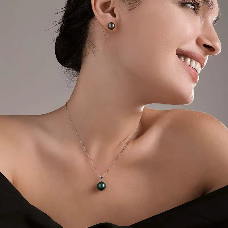 Anhänger 925 Silber, schwarze Tahiti-Perle, Damen - Bild 4