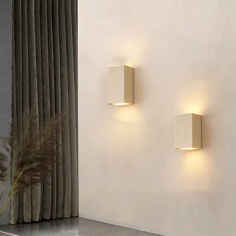 KINLAMS LED Wandleuchte im nordischen Design aus Stein als rechteckiger Auf- und Abwärtsstrahler für Innenräume - Bild 2