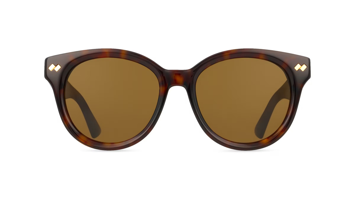 Bottega Veneta BV1352SK Sonnenbrille Panto, Vollrand, Acetat, braun, Damen - Bild 1