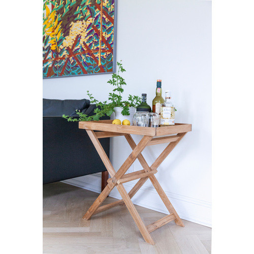Cinas Beistelltisch aus Teakholz in Braun, Rechteckig, B/T/H: 60 x 40 x 65 cm - Bild 2